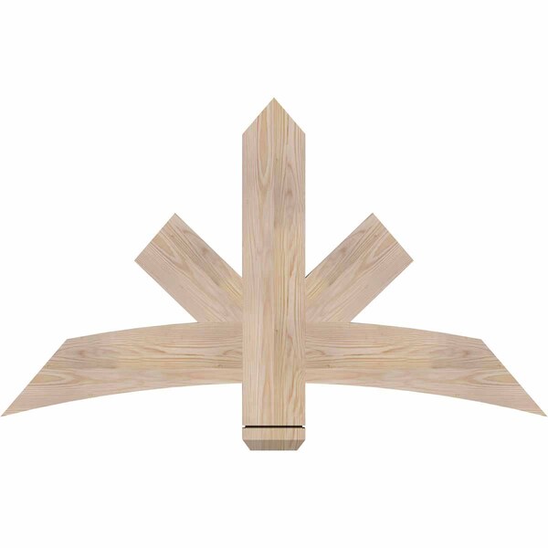 Ekena Millwork Alberta Smooth Timber Gable Bracket, Douglas Fir, 48"W x 28"H x 1 1/2"D x 5 1/2"F, 14/12 Pitch GBW048X28X0206ALB00SDF - main